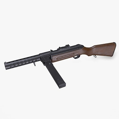 MP 28 Submachine Gun Low-poly PBR Low-poly 3D model