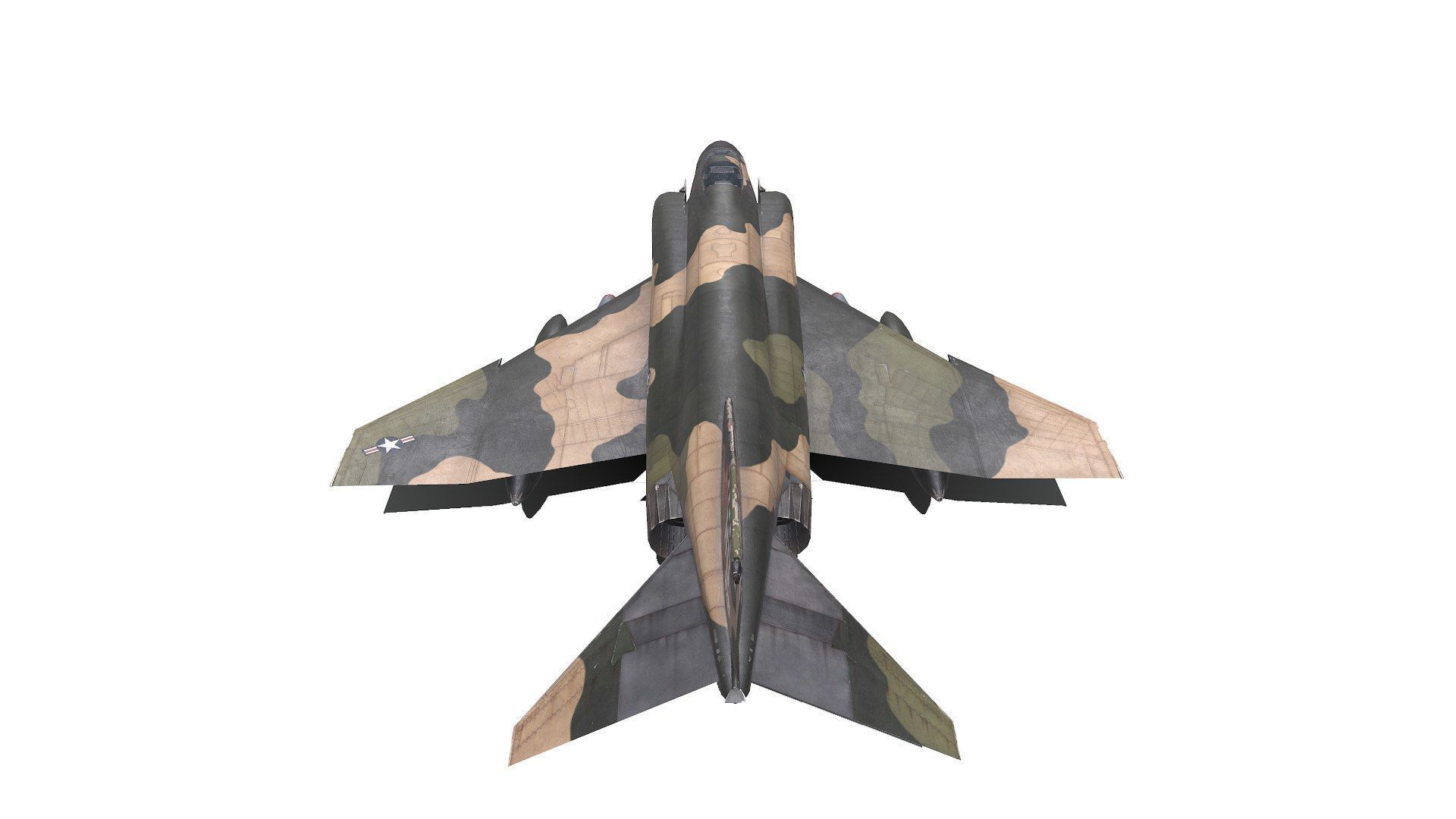 McDonnell Douglas F-4 Phantom II Low-poly PBR Low-poly 3D model_13