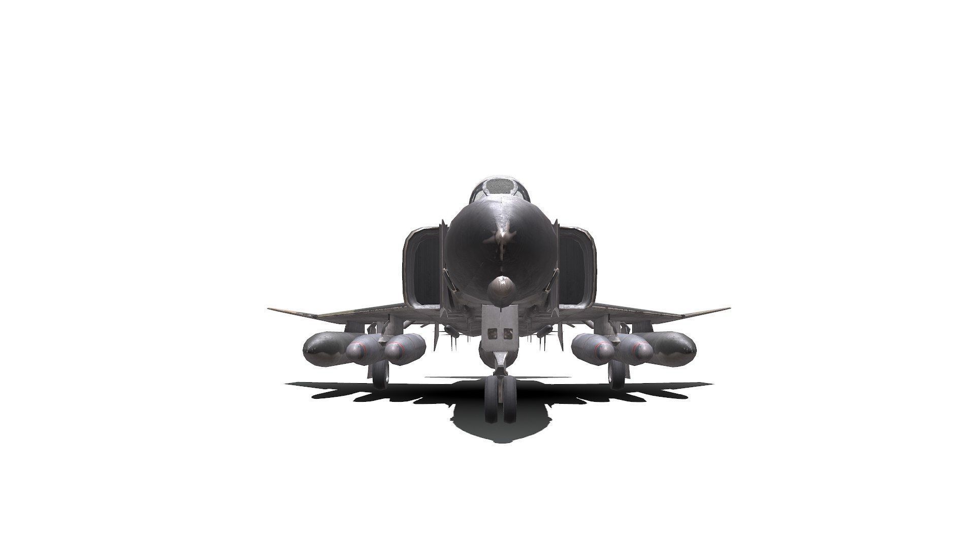 McDonnell Douglas F-4 Phantom II Low-poly PBR Low-poly 3D model_22