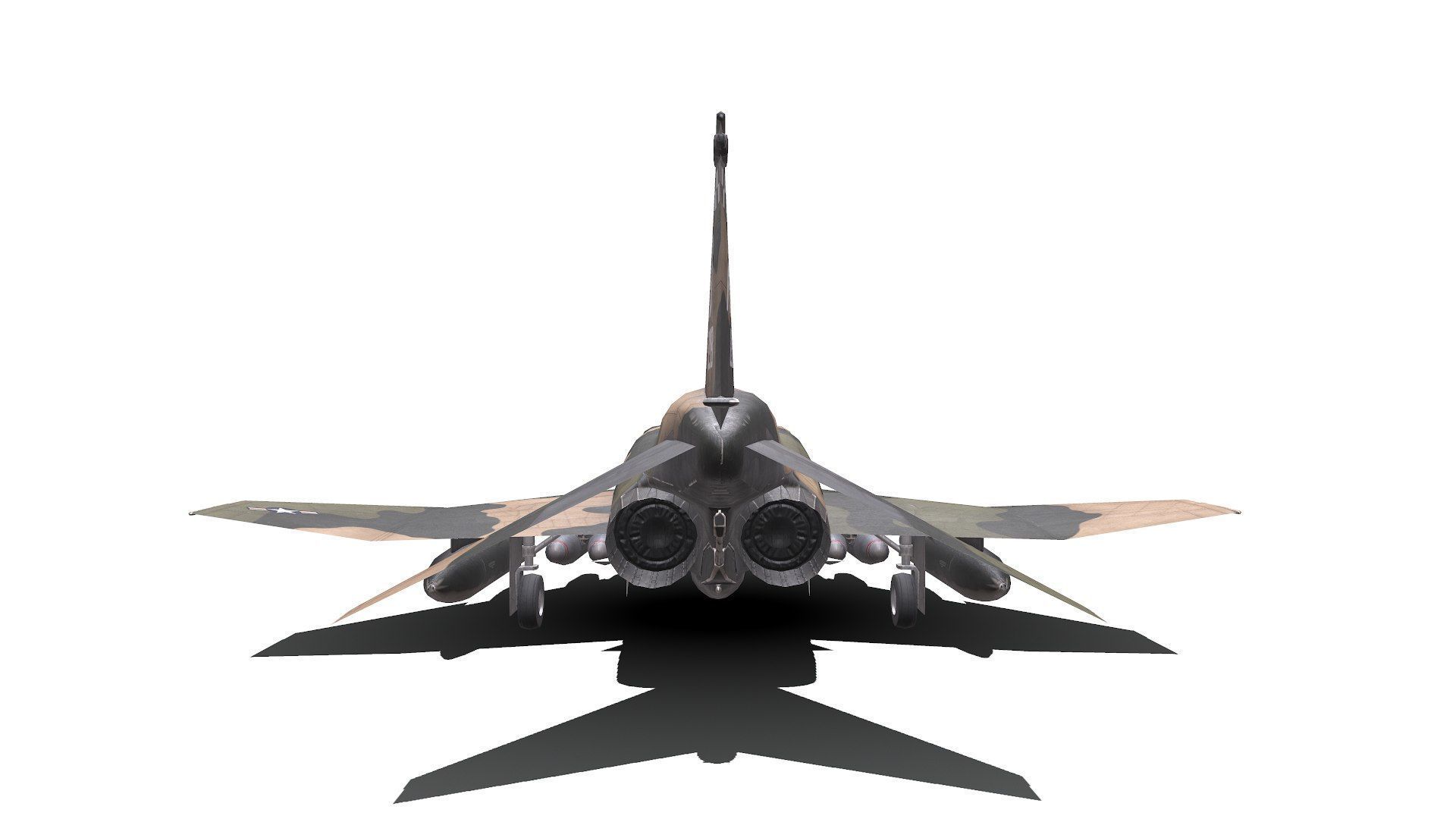 McDonnell Douglas F-4 Phantom II Low-poly PBR Low-poly 3D model_12