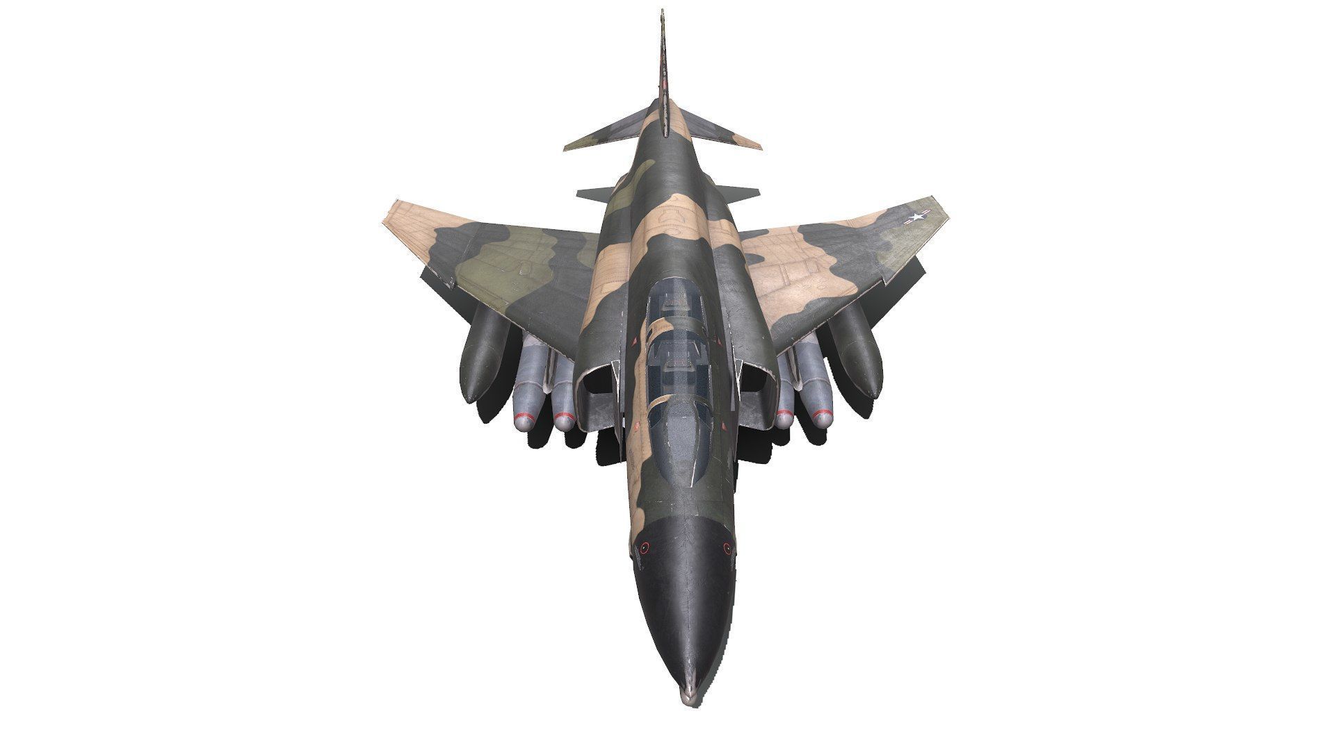 McDonnell Douglas F-4 Phantom II Low-poly PBR Low-poly 3D model_21