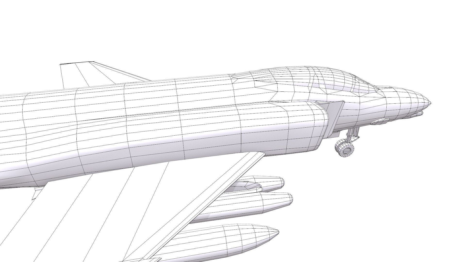 McDonnell Douglas F-4 Phantom II Low-poly PBR Low-poly 3D model_35