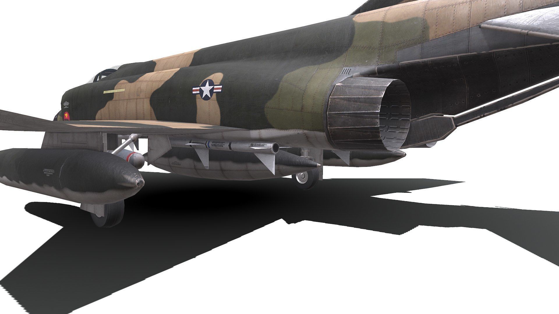 McDonnell Douglas F-4 Phantom II Low-poly PBR Low-poly 3D model_28