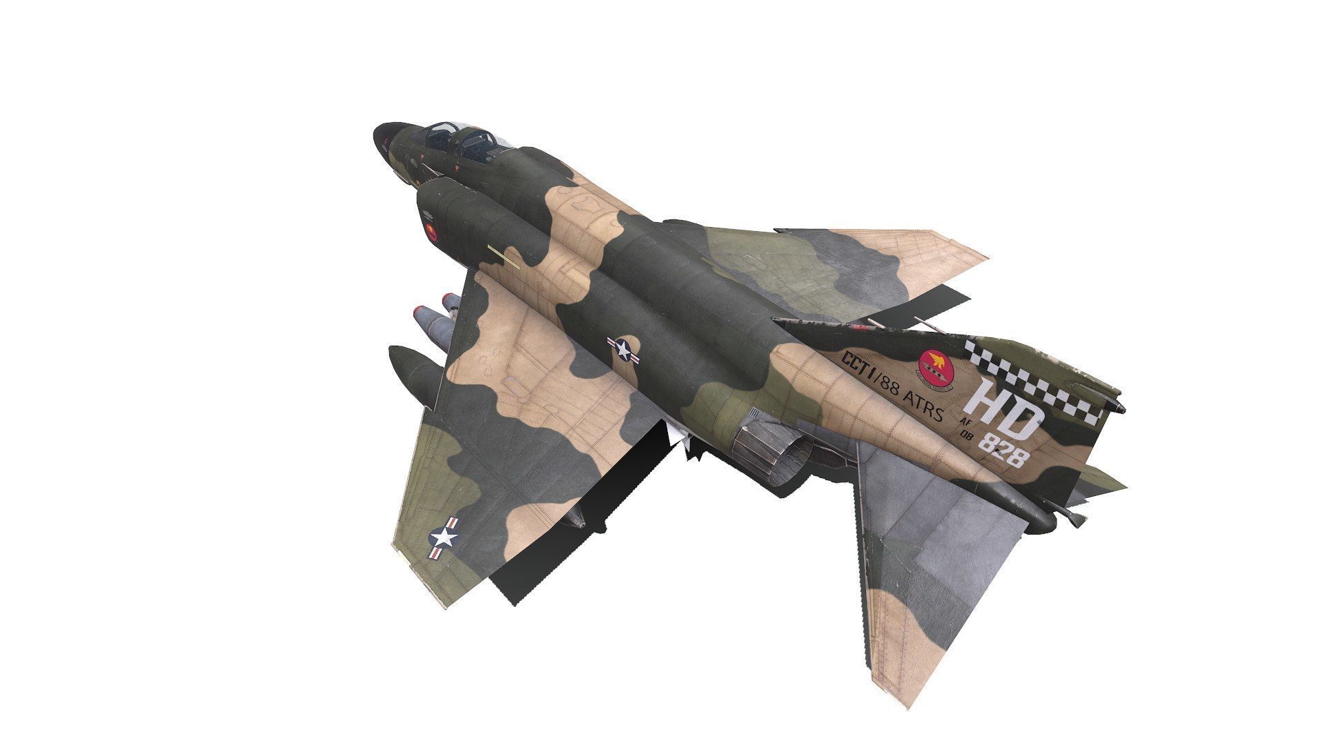McDonnell Douglas F-4 Phantom II Low-poly PBR Low-poly 3D model_10