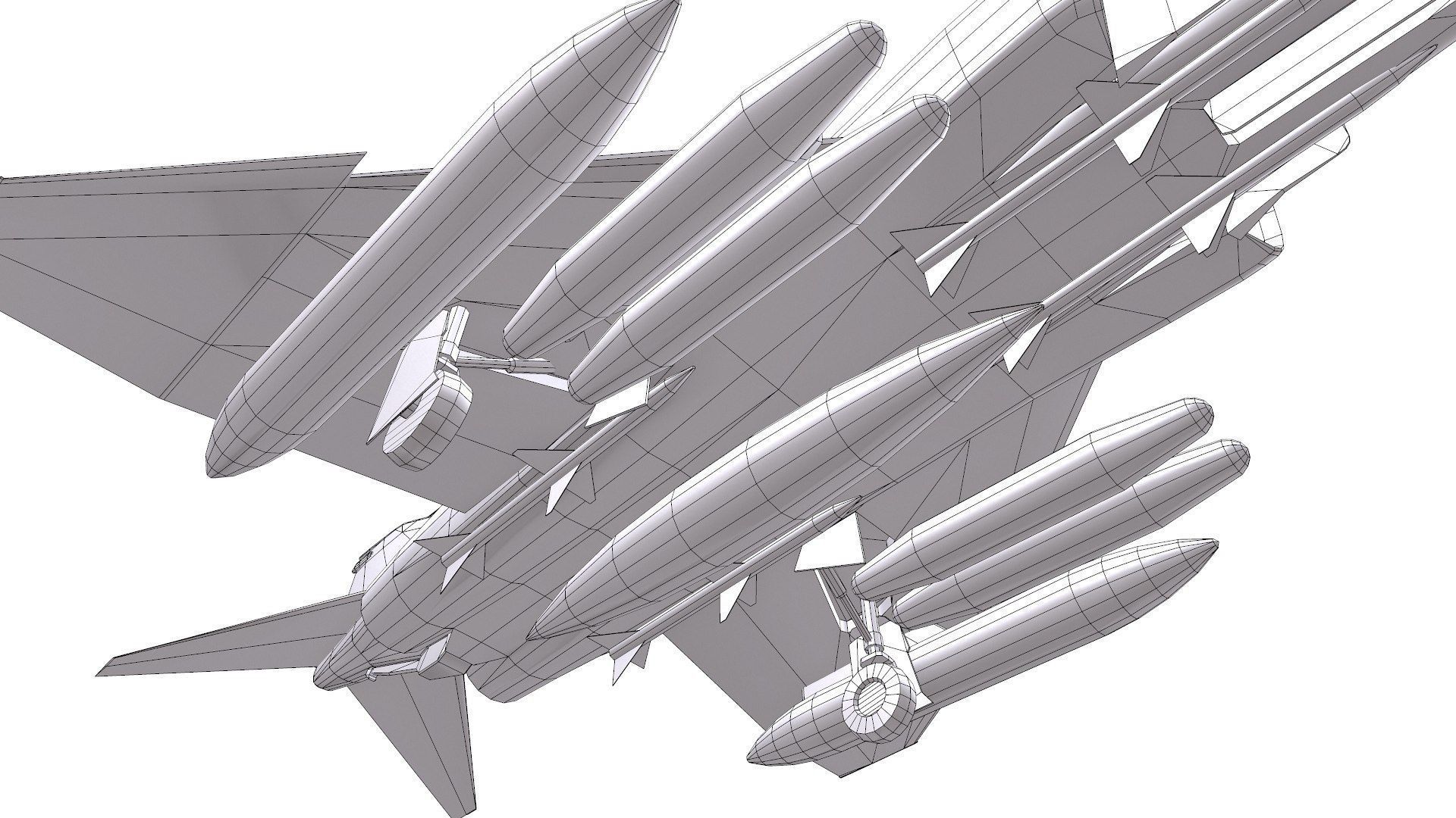 McDonnell Douglas F-4 Phantom II Low-poly PBR Low-poly 3D model_36