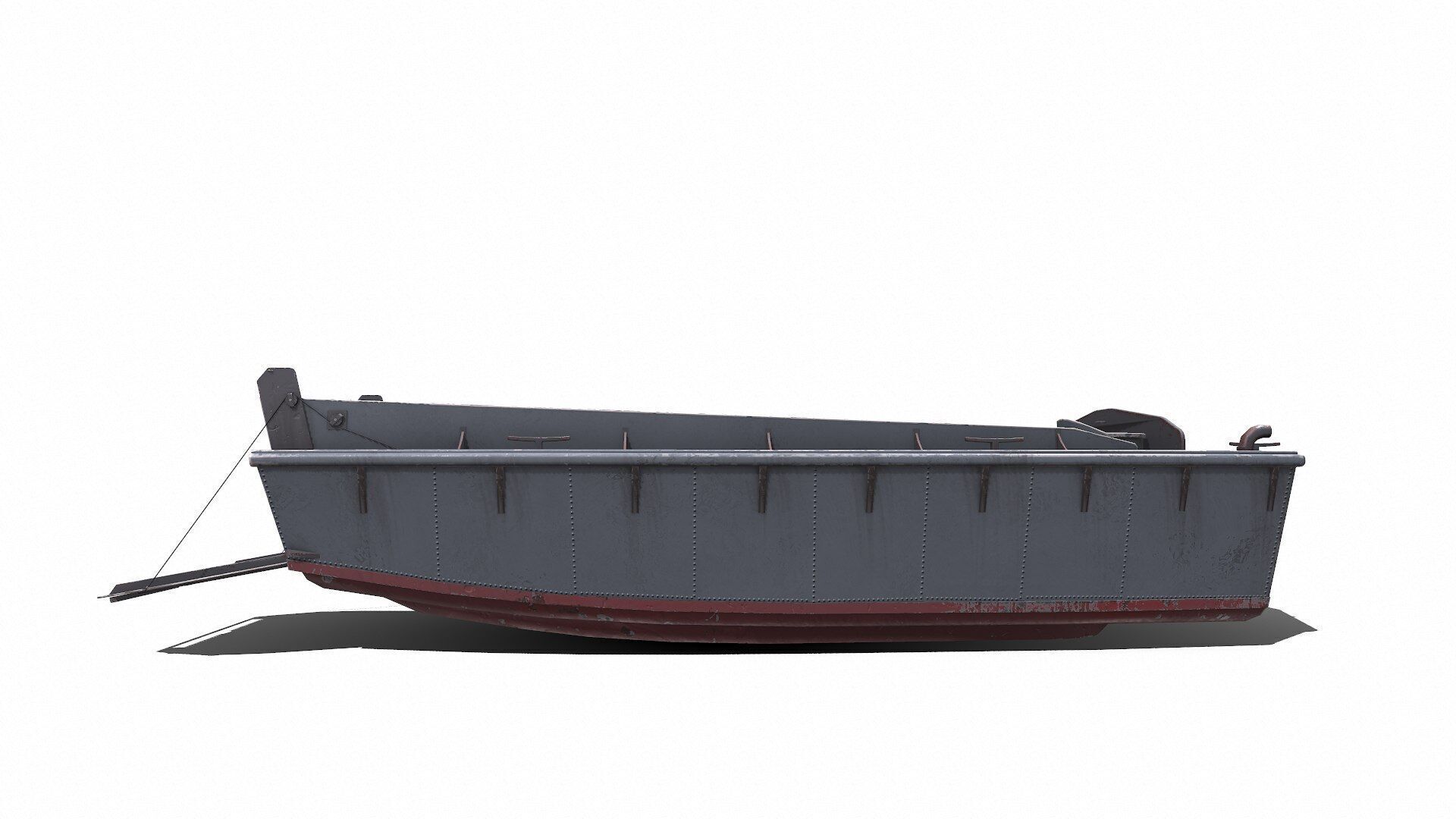 Landing Craft Mechanized LCM Low-poly PBR Low-poly 3D model_13