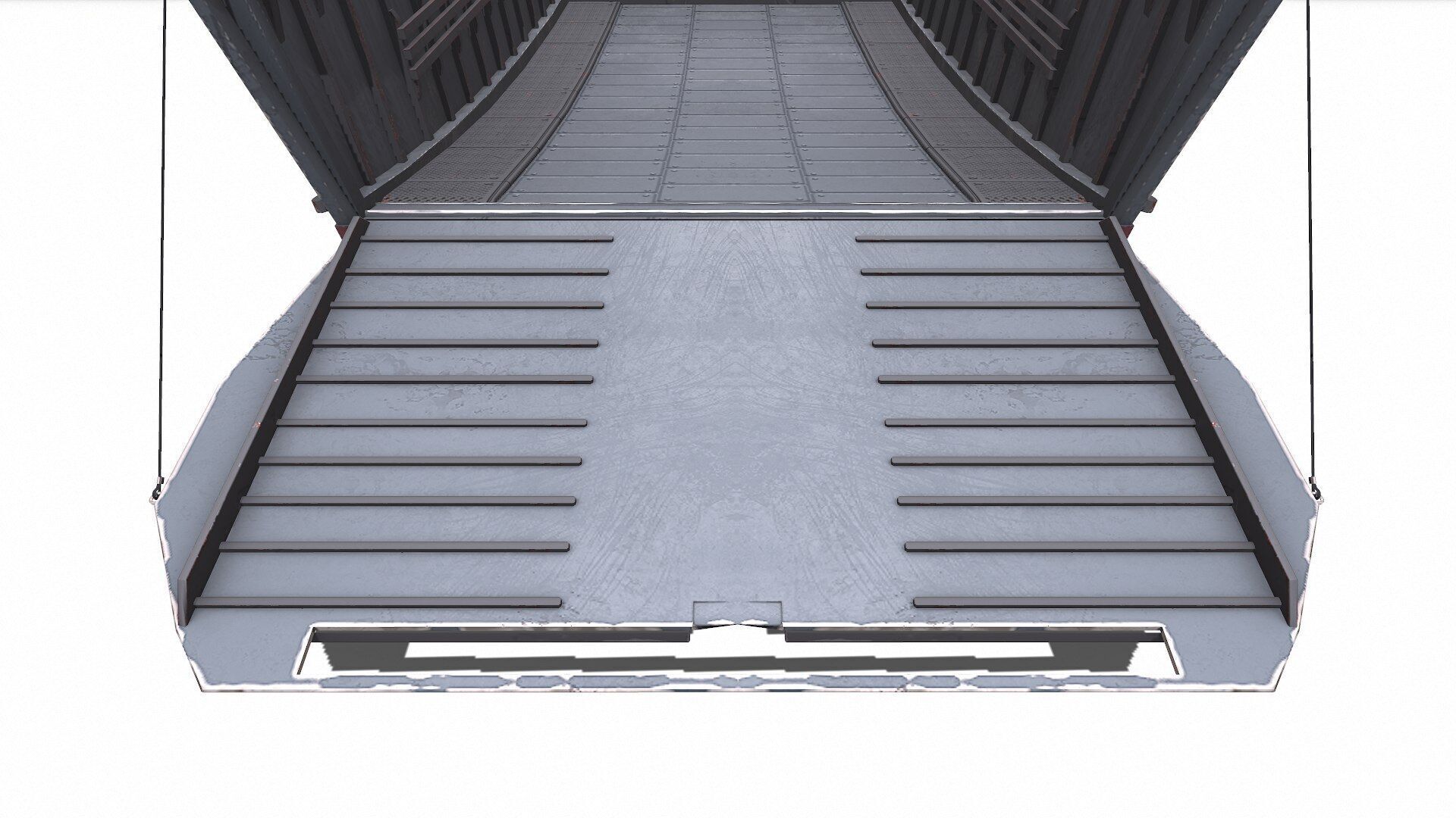 Landing Craft Mechanized LCM Low-poly PBR Low-poly 3D model_9