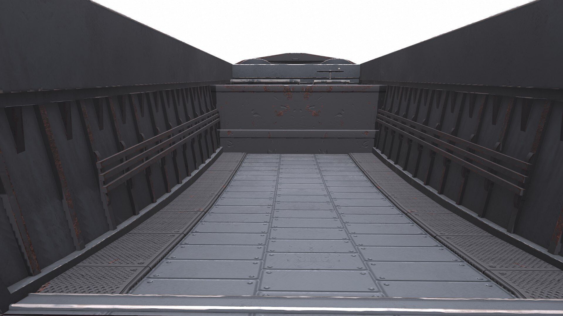 Landing Craft Mechanized LCM Low-poly PBR Low-poly 3D model_8