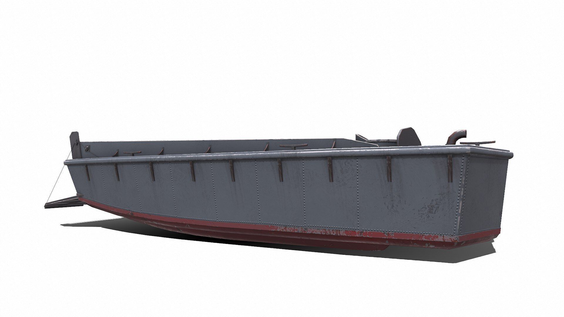 Landing Craft Mechanized LCM Low-poly PBR Low-poly 3D model_15