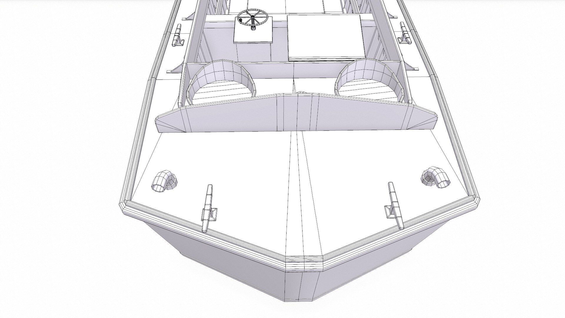 Landing Craft Mechanized LCM Low-poly PBR Low-poly 3D model_31