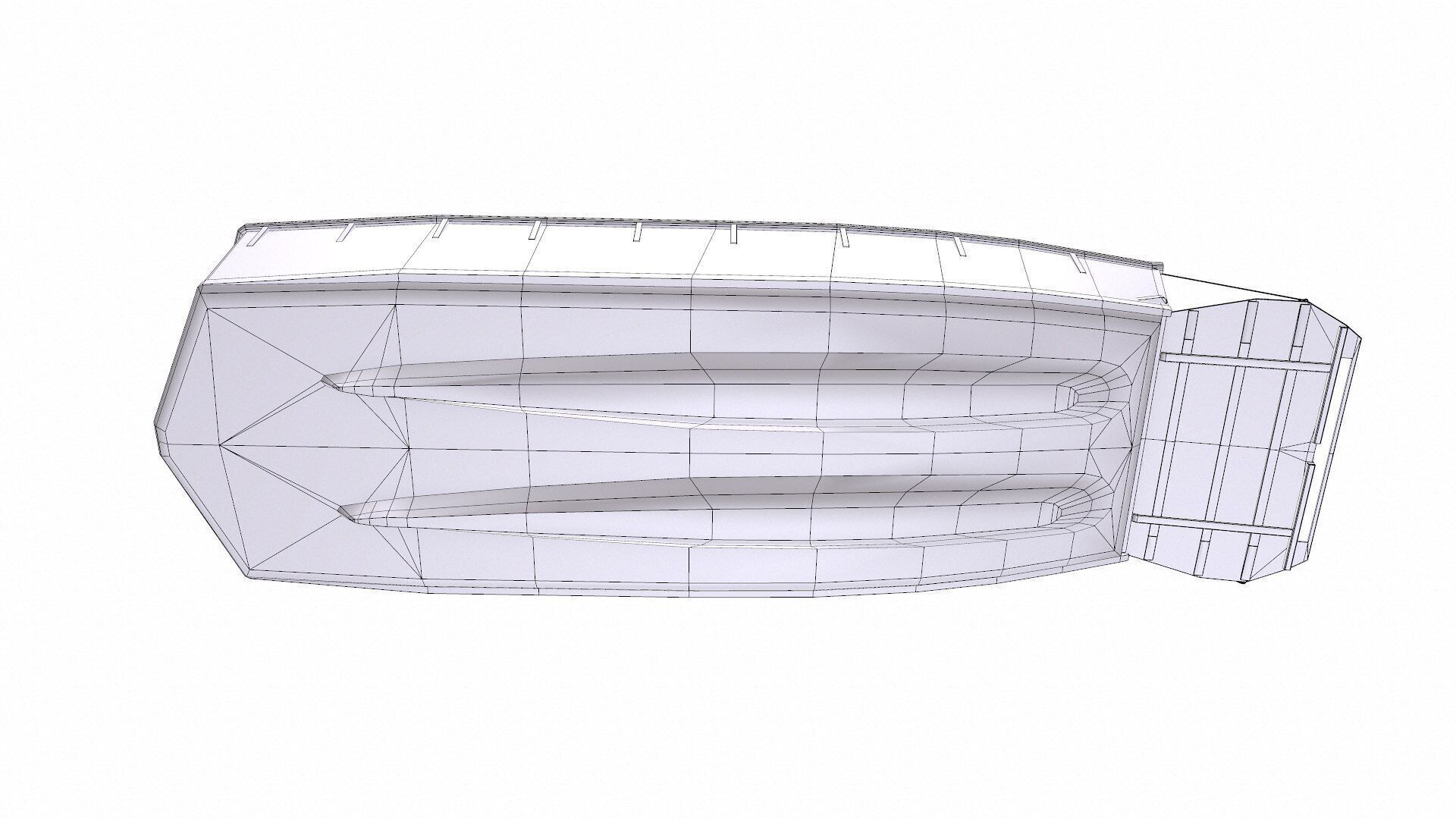 Landing Craft Mechanized LCM Low-poly PBR Low-poly 3D model_30