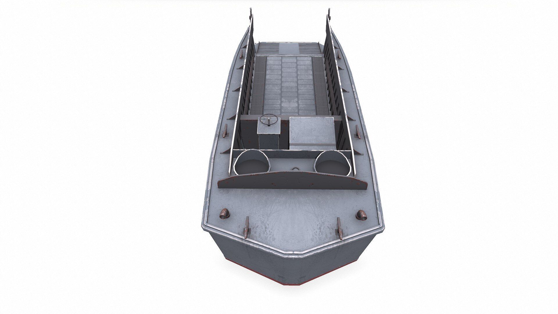 Landing Craft Mechanized LCM Low-poly PBR Low-poly 3D model_18