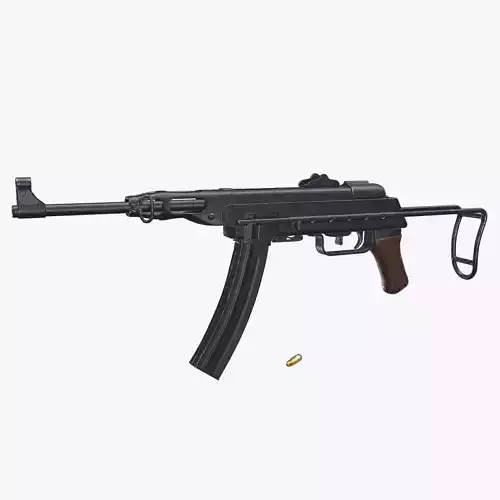 K50M North Vietnamese SMG Low-poly PBR