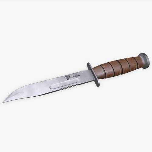Hunting Knife Low-poly PBR Low-poly 3D model