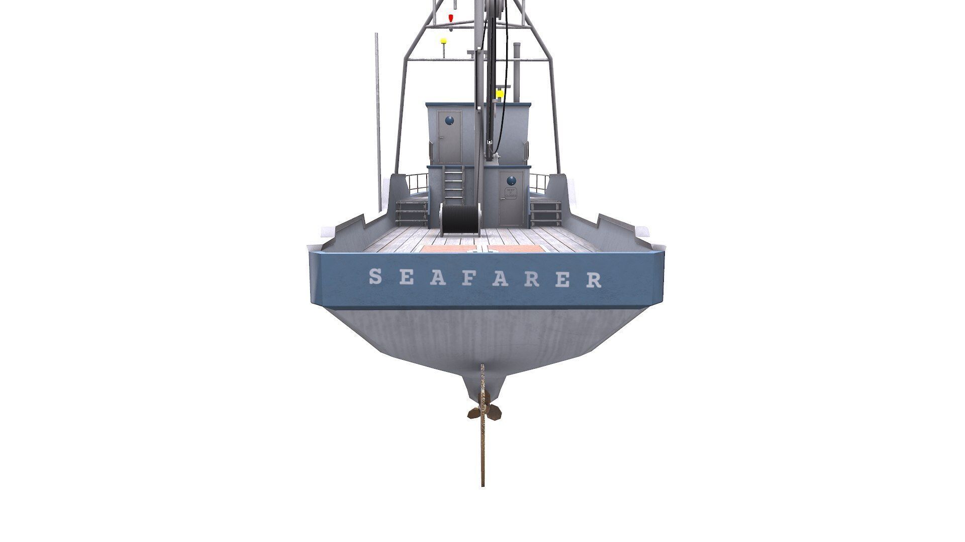 Fishing Boat Low-poly PBR Low-poly 3D model_10