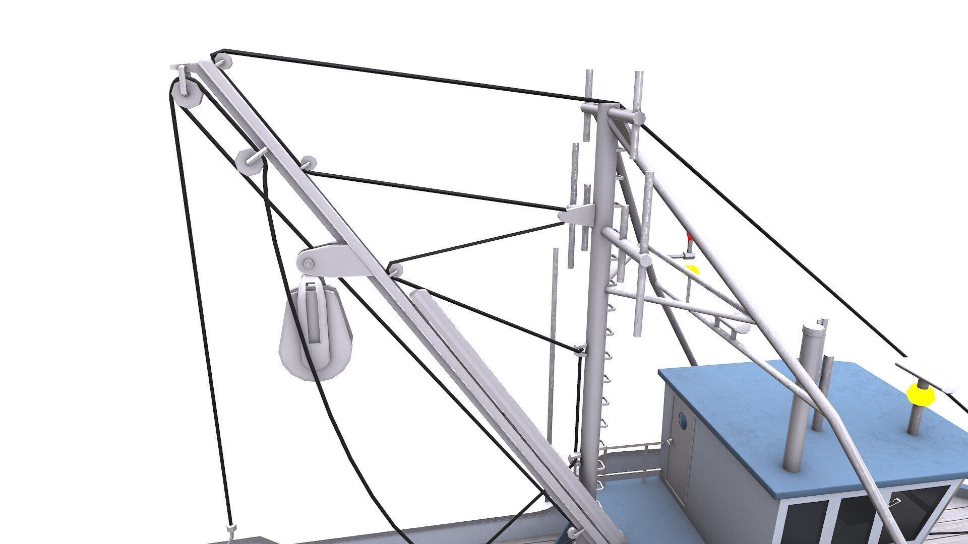 Fishing Boat Low-poly PBR Low-poly 3D model_24