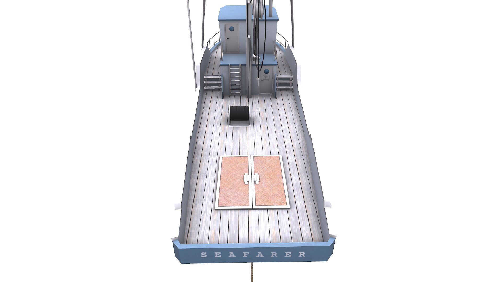 Fishing Boat Low-poly PBR Low-poly 3D model_11