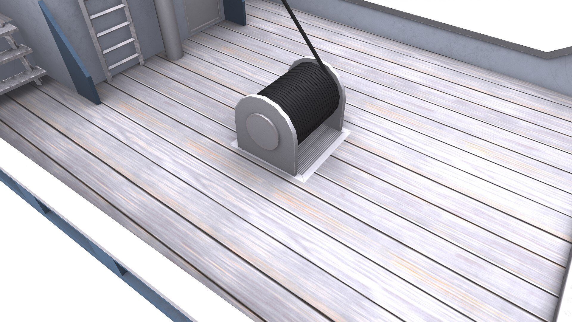 Fishing Boat Low-poly PBR Low-poly 3D model_18