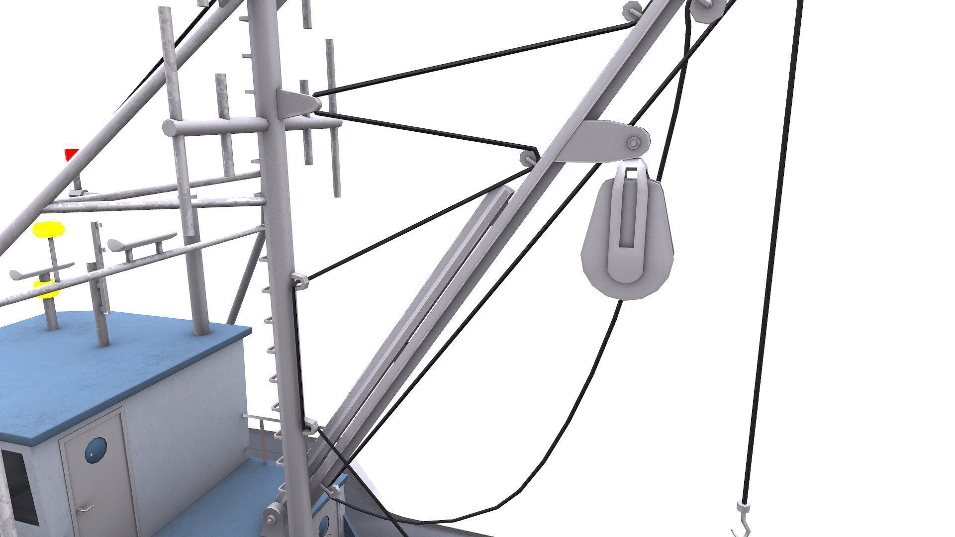 Fishing Boat Low-poly PBR Low-poly 3D model_22