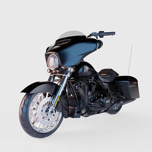 Harley-Davidson Street Glide Special BIKE --- with Blender RIG 3D model