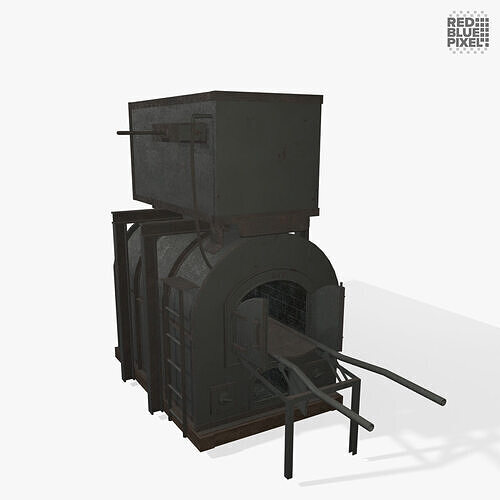 Cremation Oven V02 Low-poly 3D model