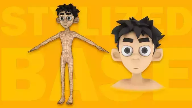 Stylized Skinny Boy Base Mesh