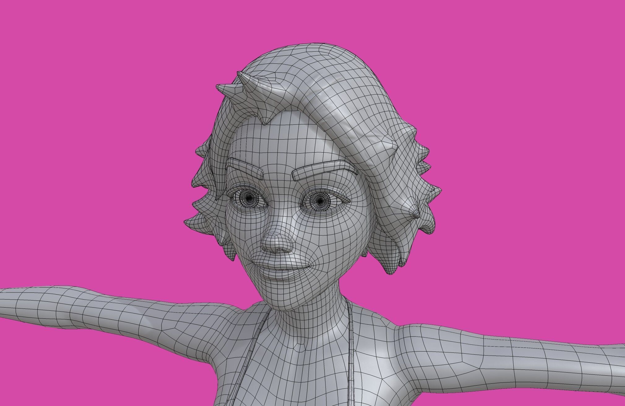 cartoon Stylized character Emma  3D model_8