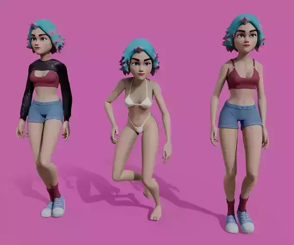 cartoon Stylized character Emma 
