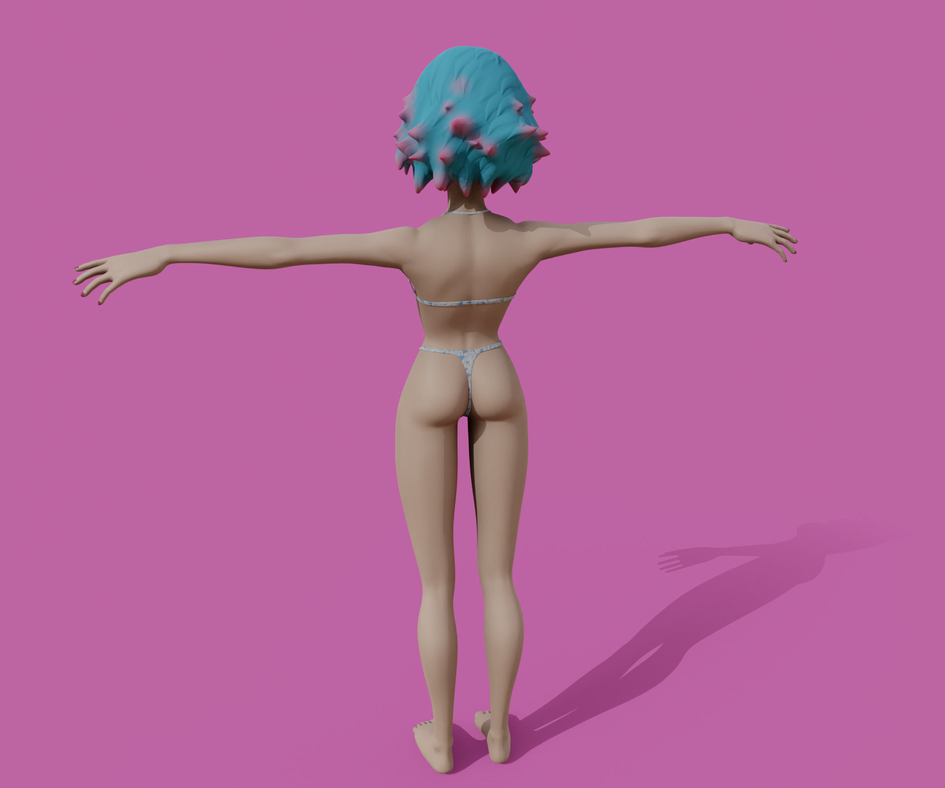 cartoon Stylized character Emma  3D model_19