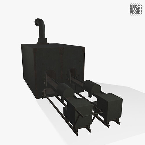 Cremation Oven V03 Low-poly 3D model