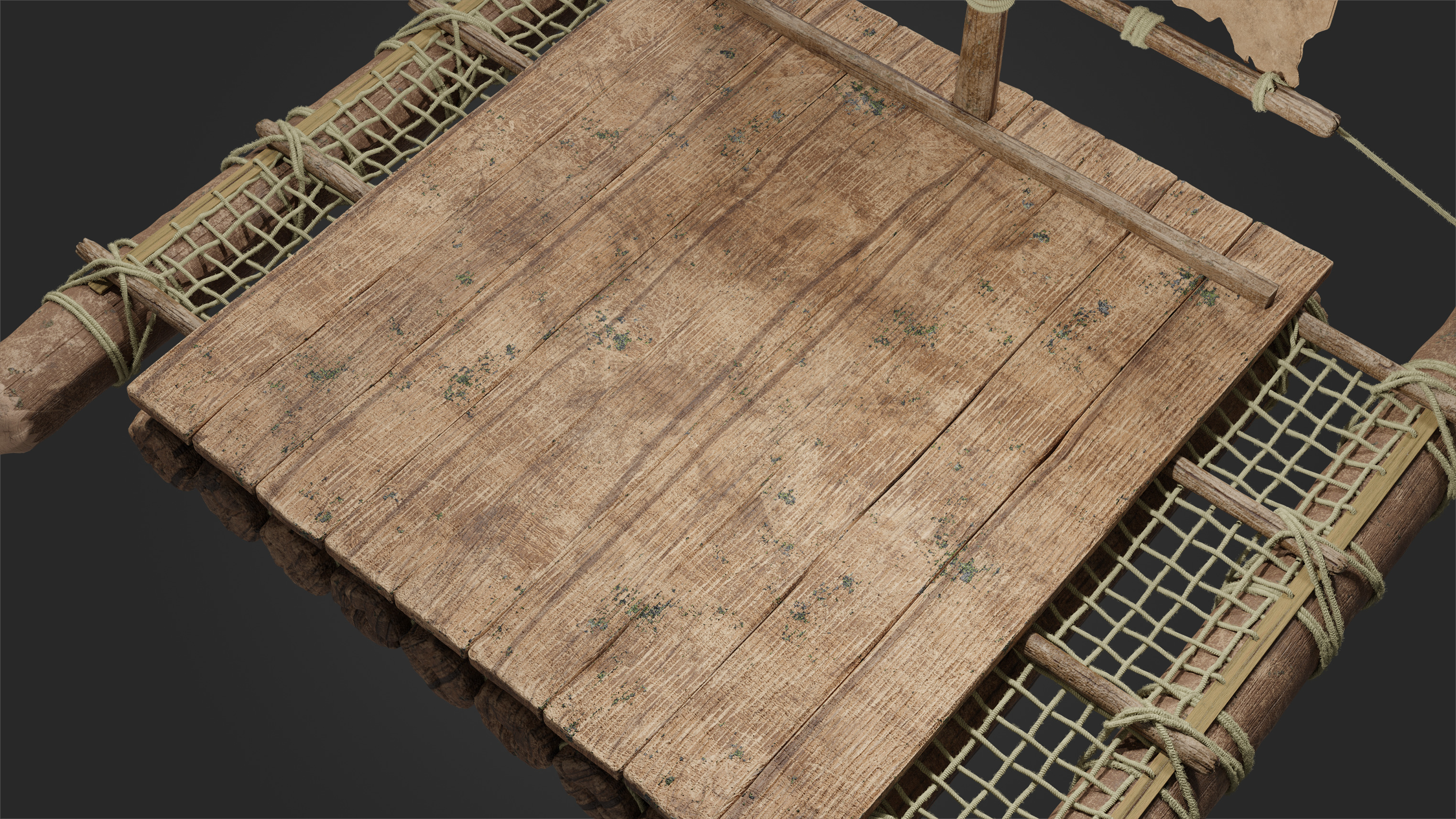 Wooden Raft   3D model_4