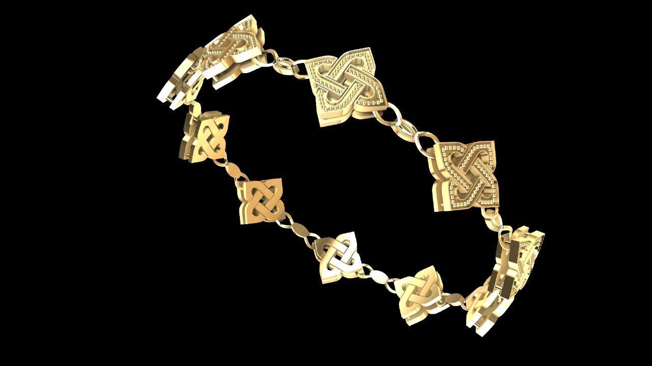 celtic knot bangle milgrain  3D print model_5