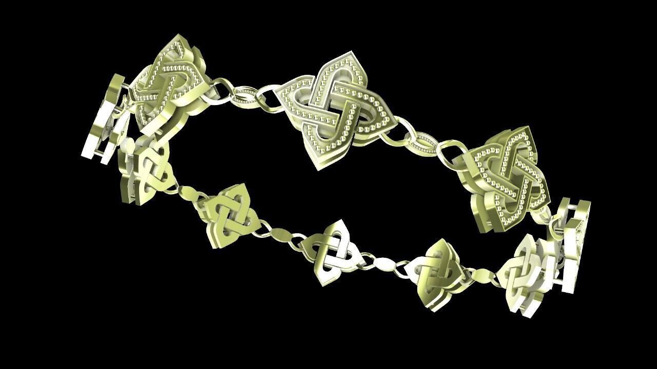 celtic knot bangle milgrain  3D print model_2