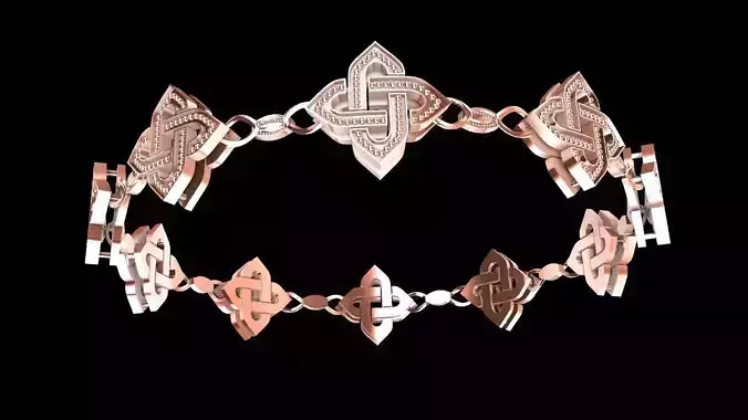 celtic knot bangle milgrain  3D print model