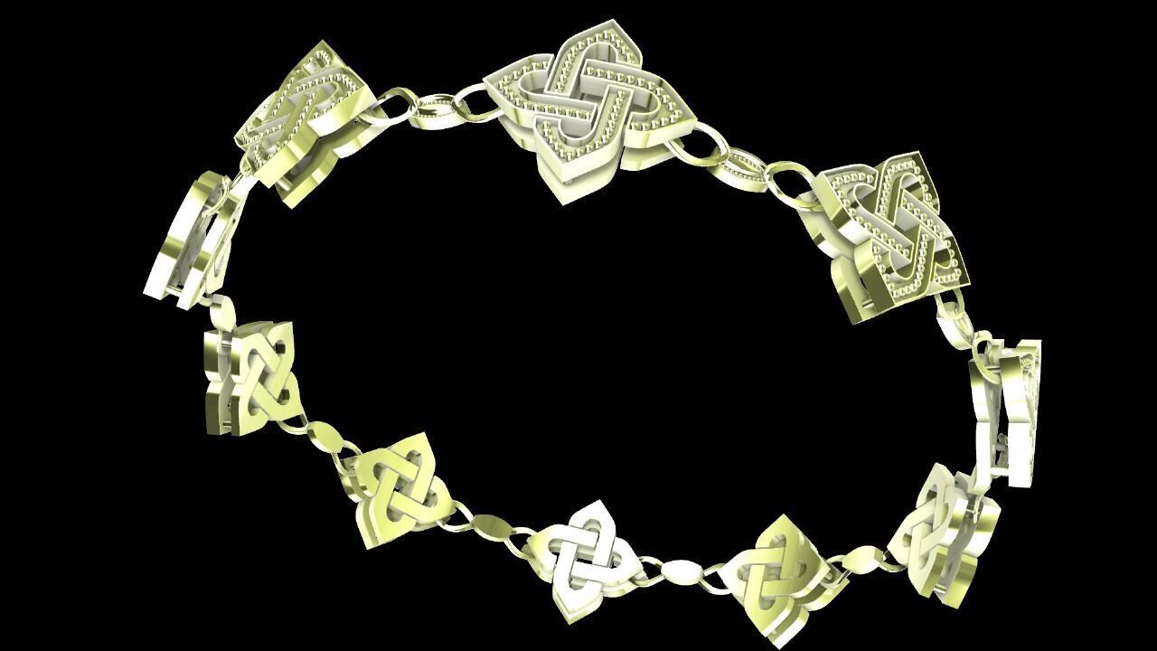 celtic knot bangle milgrain  3D print model_1