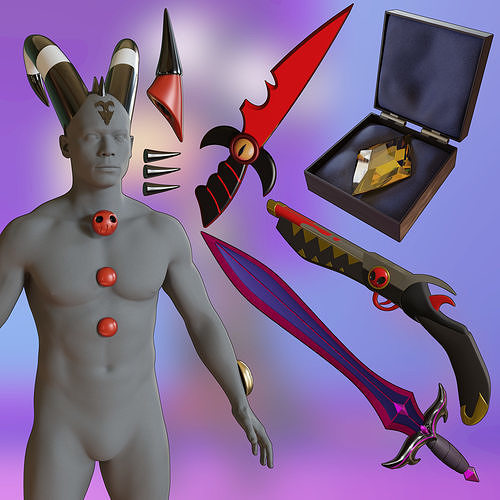 BLITZO cosplay props - HELLUVA BOSS  weapon 3D print model