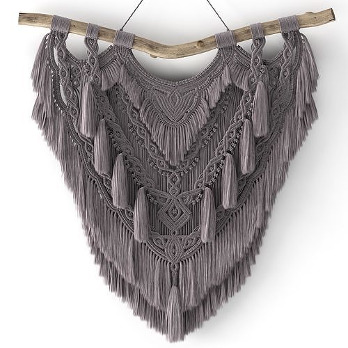 Macrame Wandkleed Kaliska 3D model
