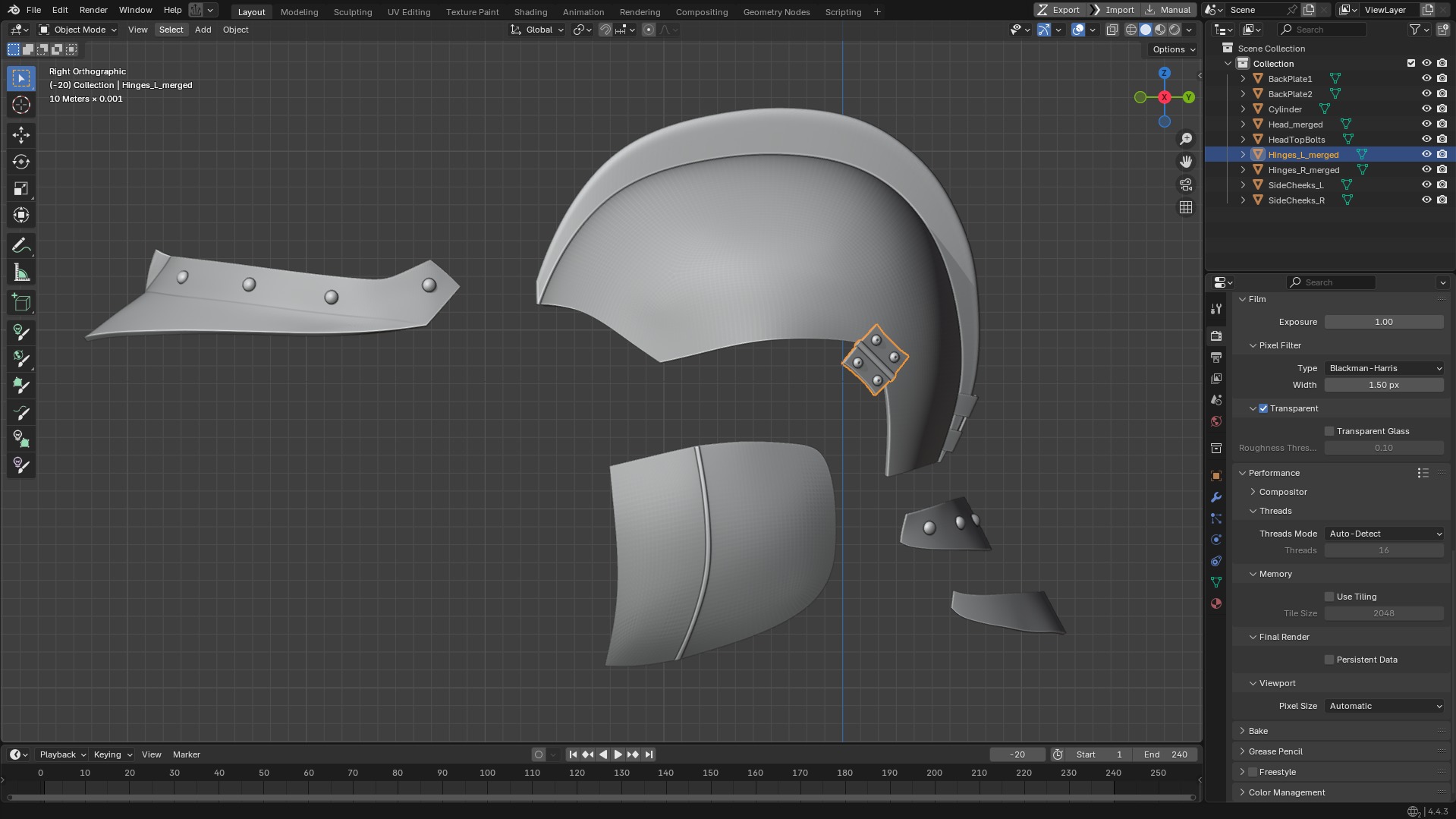 Berserk Casca Full Armor Swortd and Scabbard for Cosplay 3D Model Collection_31