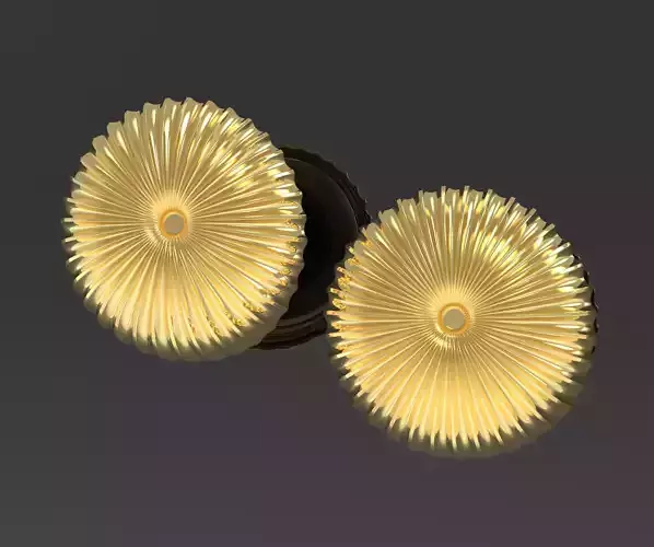 Earrings palm leaves