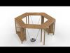 Pergola with benche 3D model_1