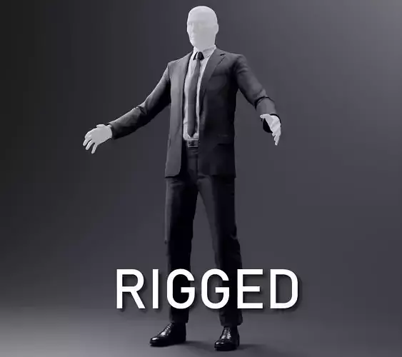 Two Piece Suit Rigged