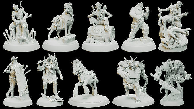 war Troll warrior forest part1 3D Model Collection