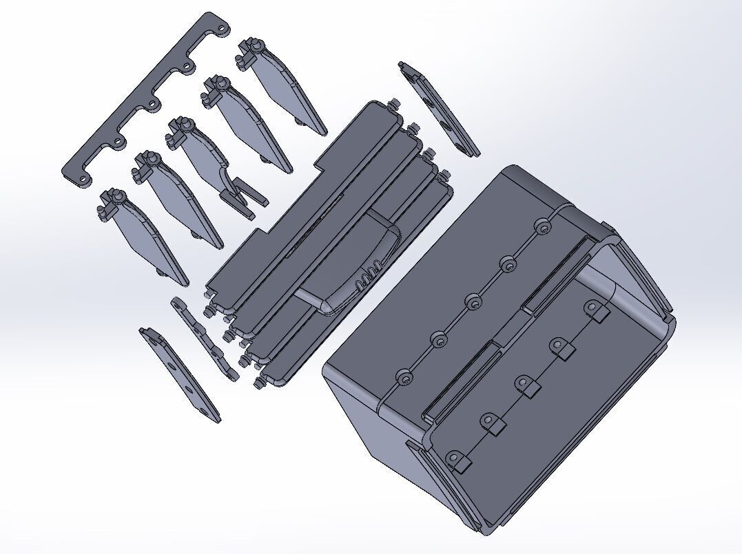 Honda Civic EK AC vents 3D print model_7