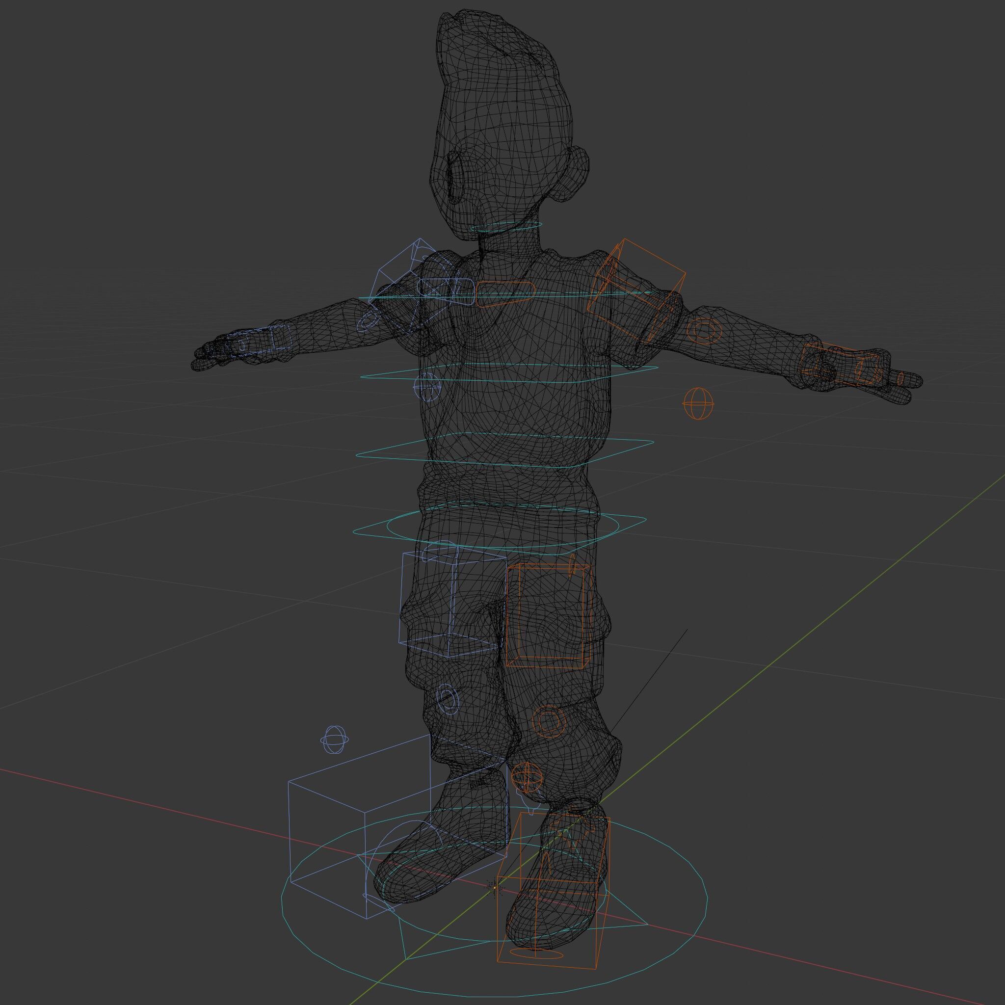 Stylish Teen Character with Casual Wear  Rigged and Animated Low-poly 3D model_5