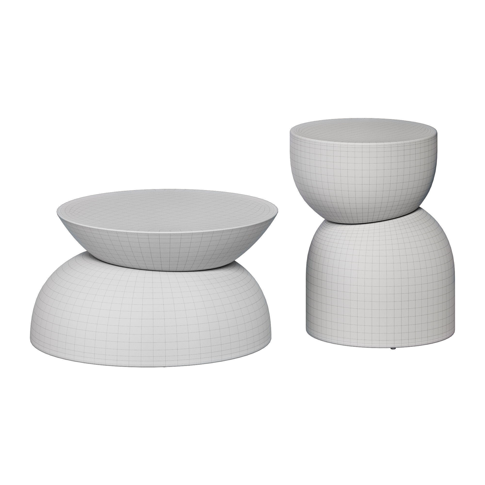 Round Side Table Gigi 3D model_9