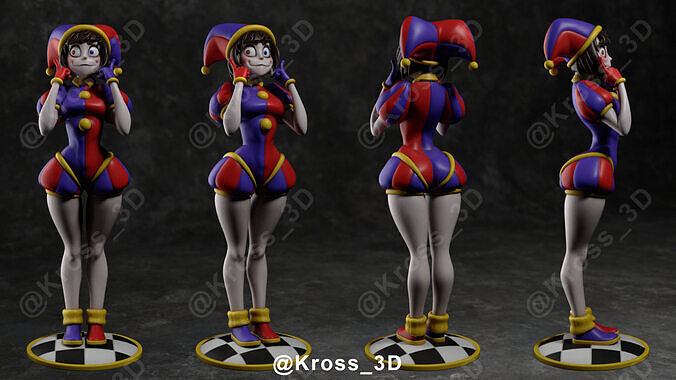 Pomni Pinup - The Amazing Digital Circus 3D print model