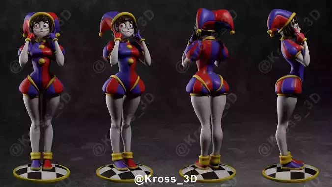 Pomni Pinup - The Amazing Digital Circus 3D print model