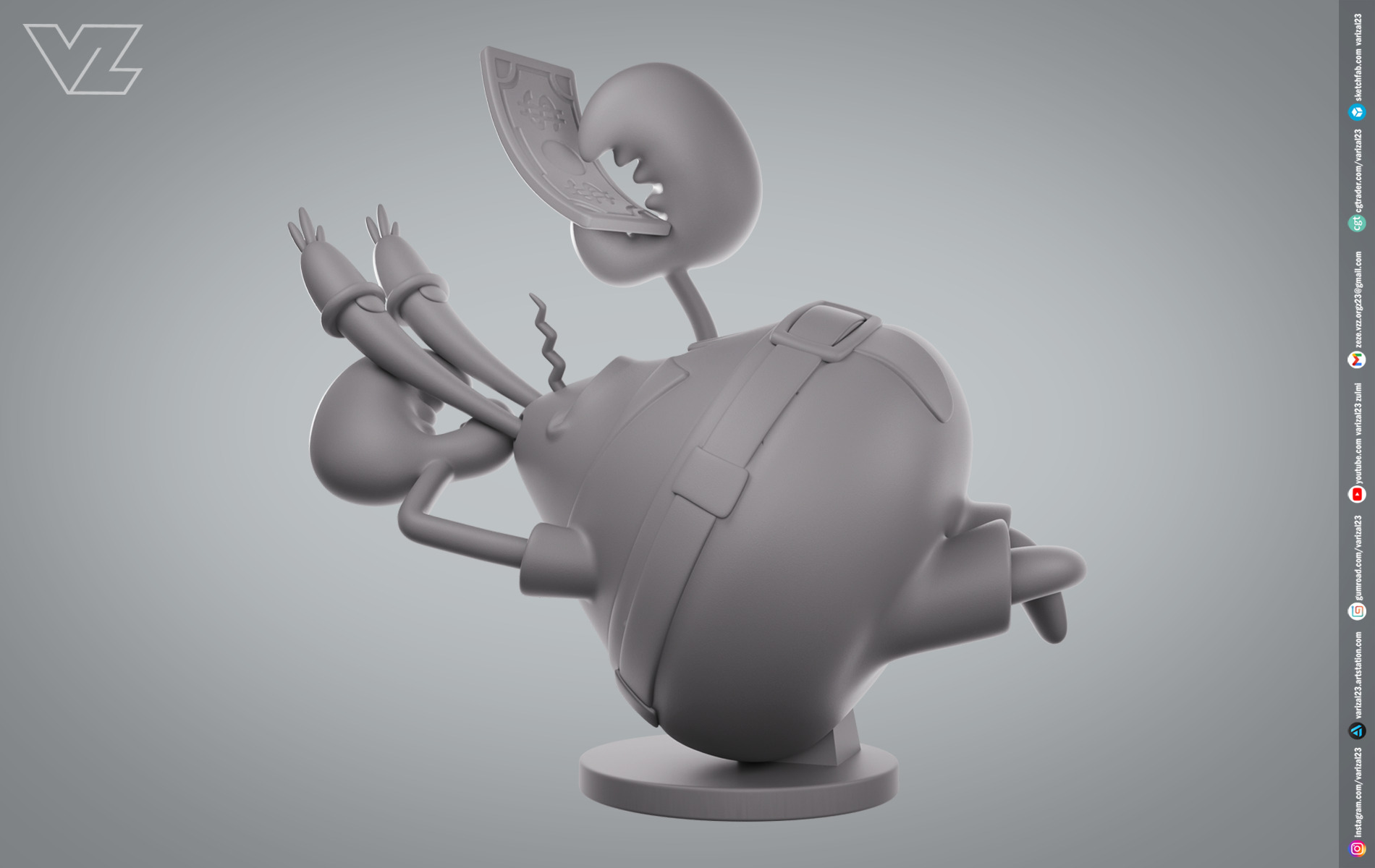 Mr Krabs Pile Of Money - SpongeBob SquarePants 3D print model_5