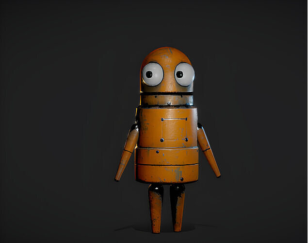 REPO   Rusty Cartoon Robot Character 3D Model Low-poly 3D model