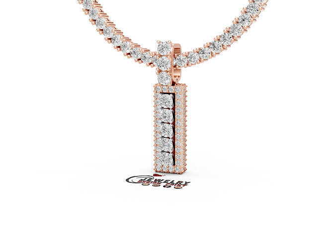 Custom Pointer Letter A to Z Alphabet Necklace Solitaire Pendant 3D print model